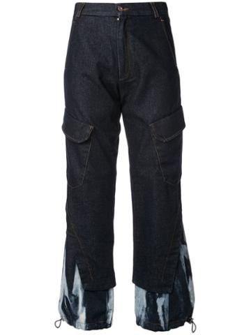 Delada Trouserswith Leg Detail - Blue