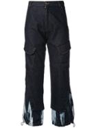 Delada Trouserswith Leg Detail - Blue