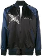 Sacai Eagle Embroidered Bomber Jacket - Black