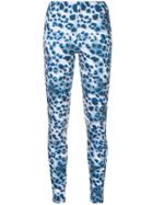 Koché Leopard Print Leggings - Blue