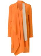 Fendi Ruffle Flared Dress - Yellow & Orange