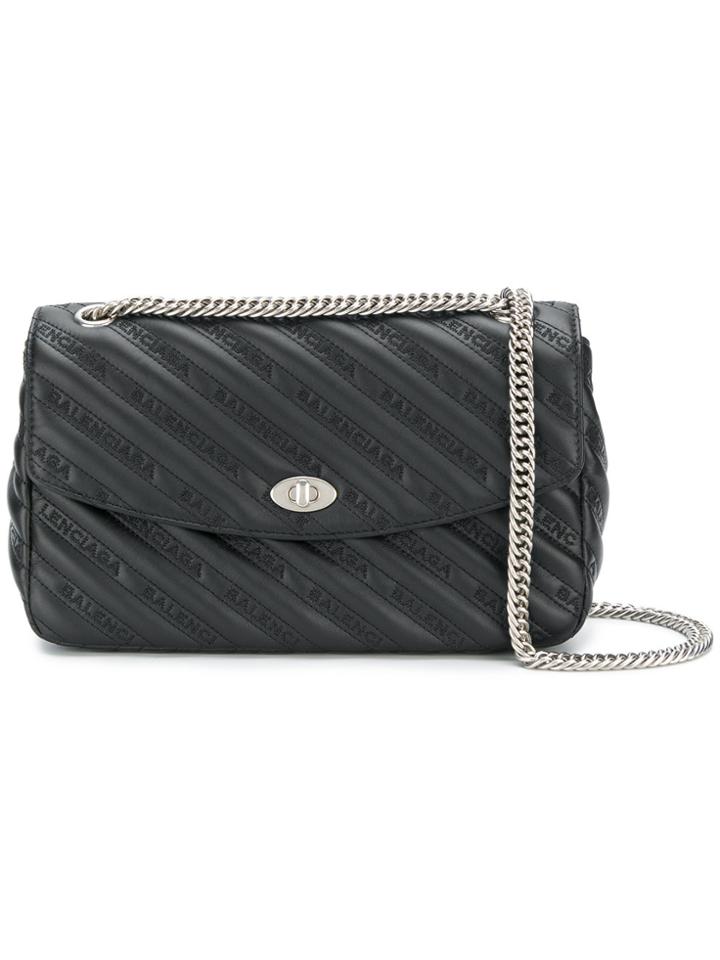 Balenciaga Lock Round M - Black