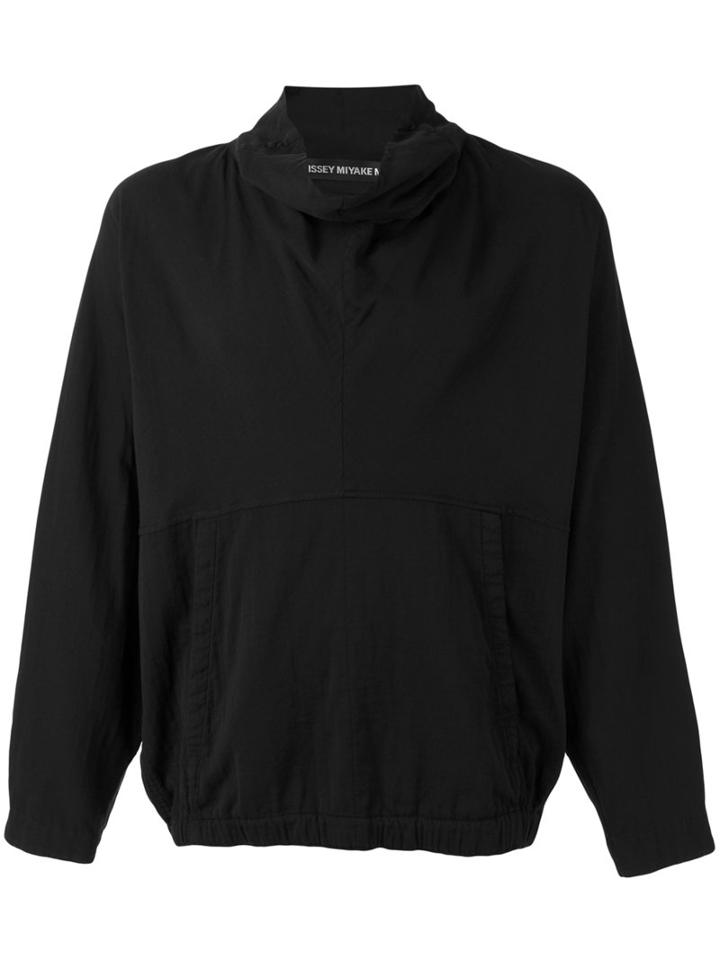 Issey Miyake Men Roll Neck Jumper, Size: 3, Black, Cotton