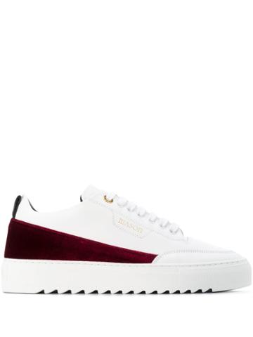 Mason Garments Velvet Panel Sneakers - White