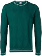 Eleventy Geometric Knit Sweater - Green