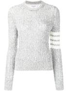 Thom Browne 4-bar Open Stitch Pullover - Grey