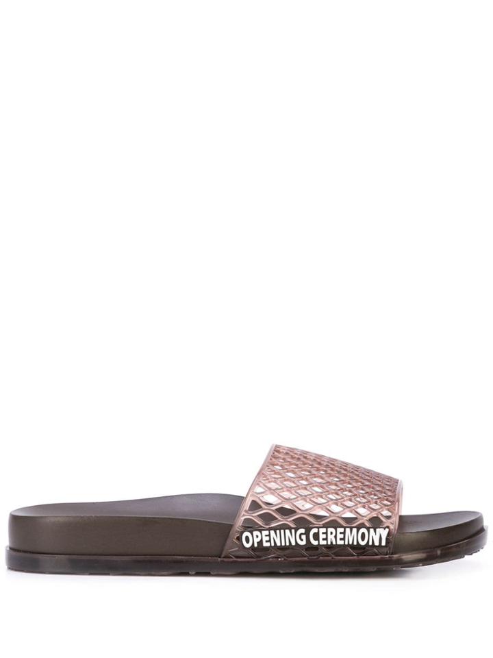 Opening Ceremony X Melissa Flipp Slides - Brown