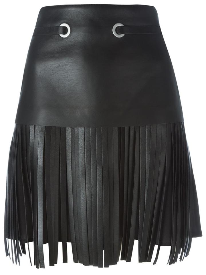 Neil Barrett Fringed Midi Skirt