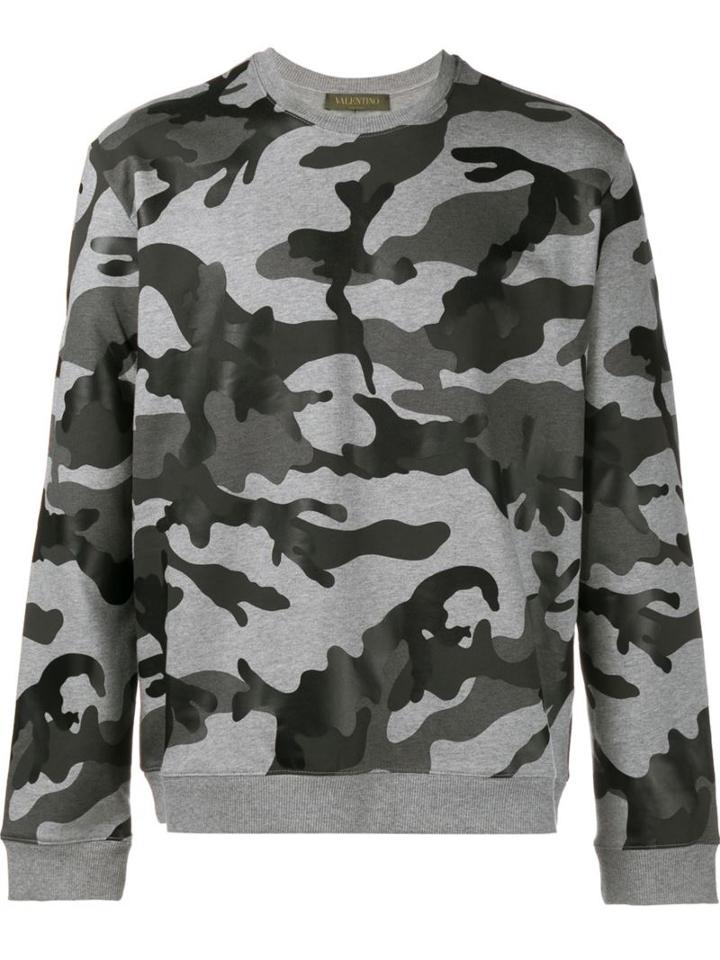 Valentino - Camouflage Print Sweatshirt - Men - Cotton/polyamide - S, Grey, Cotton/polyamide