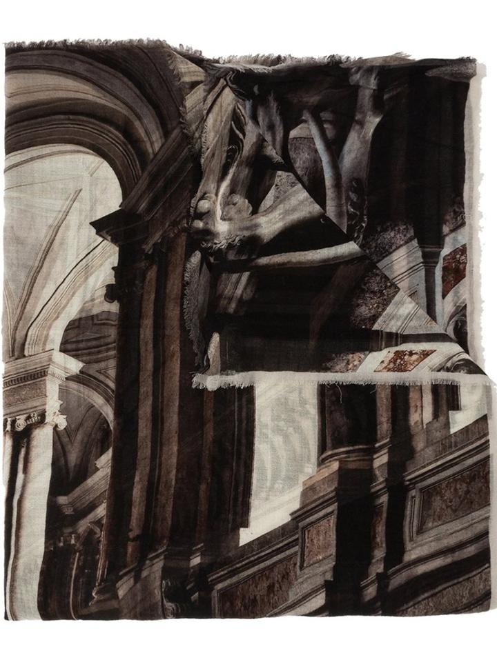Faliero Sarti 'monica' Scarf, Adult Unisex, Black, Virgin Wool