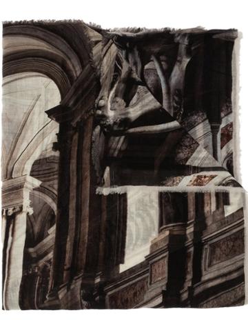 Faliero Sarti 'monica' Scarf, Adult Unisex, Black, Virgin Wool