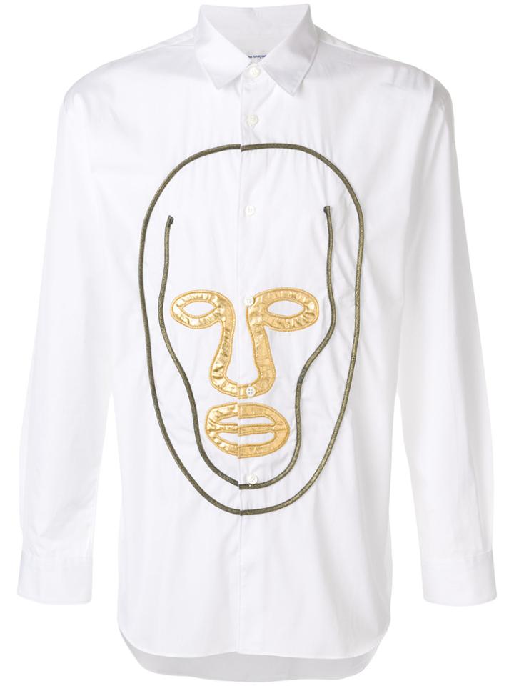 Comme Des Garçons Shirt Face Patch Shirt - White