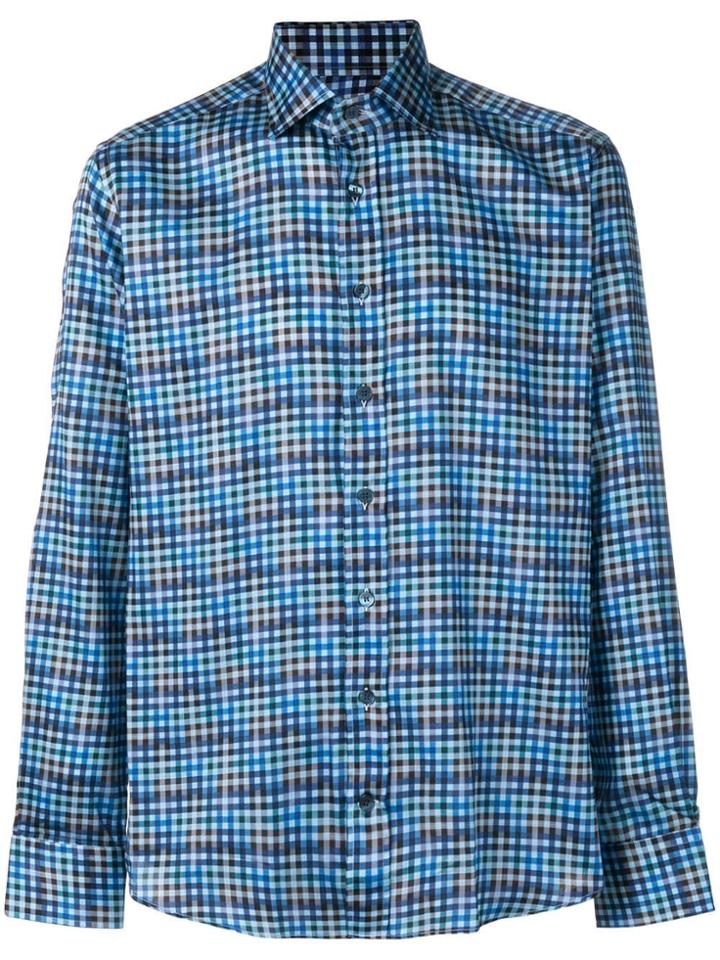 Etro Checked Regular-fit Shirt - Blue