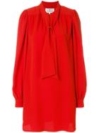 Maison Margiela Pussy-bow Shirt Dress - Yellow & Orange