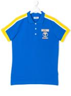Moschino Kids Embroidered Logo Polo Shirt - Blue