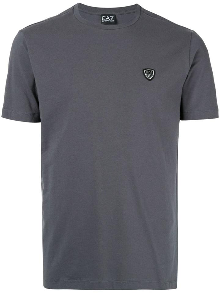 Ea7 Emporio Armani Logo Patch T-shirt - Grey