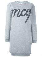 Mcq Alexander Mcqueen Carpet Logo Sweatshirt Dress, Women's, Size: Xs, Grey, Cotton
