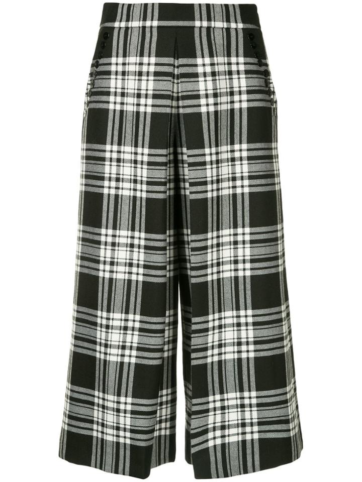 Alexander Wang Tartan Cropped Trousers - Black