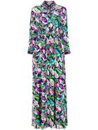 Emilio Pucci Shortsleeved Long Shirt Dress - Pink & Purple
