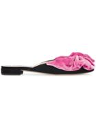 Natasha Zinko Velvet Bow Mules - Black