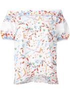 Peter Pilotto Off-the-shoulder Top, Women's, Size: 12, White, Cotton/spandex/elastane/polyester