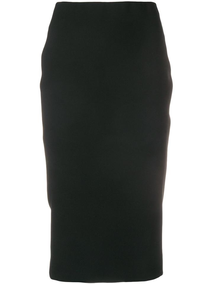 Victoria Beckham Zipped Pencil Skirt - Black
