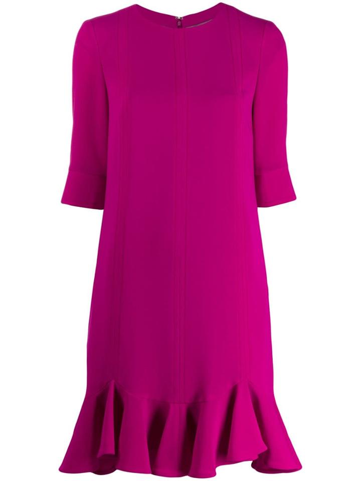 Talbot Runhof Ruffled Hem Dress - Pink