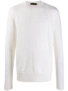 Versace Chunky Knitted Jumper - White