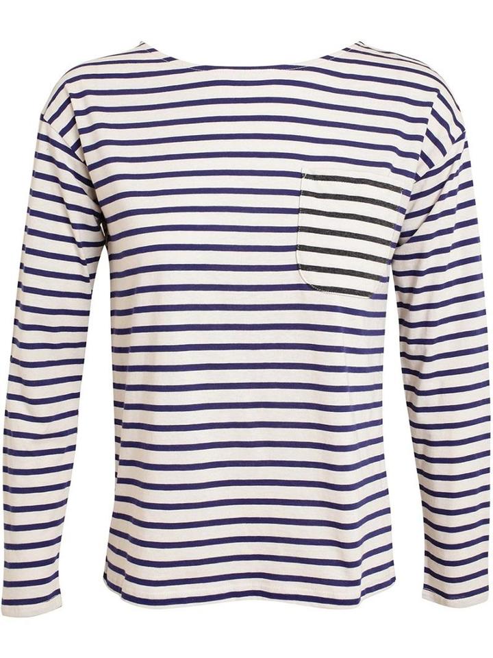 Chinti And Parker Striped Organic Cotton Top