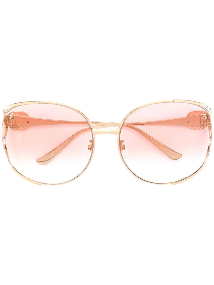 Gucci Eyewear Oversized Round-frame Sunglasses - Metallic