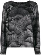 Fila Metallic Thread Long Sleeve Top - Black