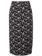 No21 Floral-print Skirt - Black