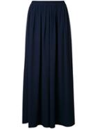 Estnation - Pleated Cropped Trousers - Women - Polyester/cupro/triacetate - 38, Blue, Polyester/cupro/triacetate