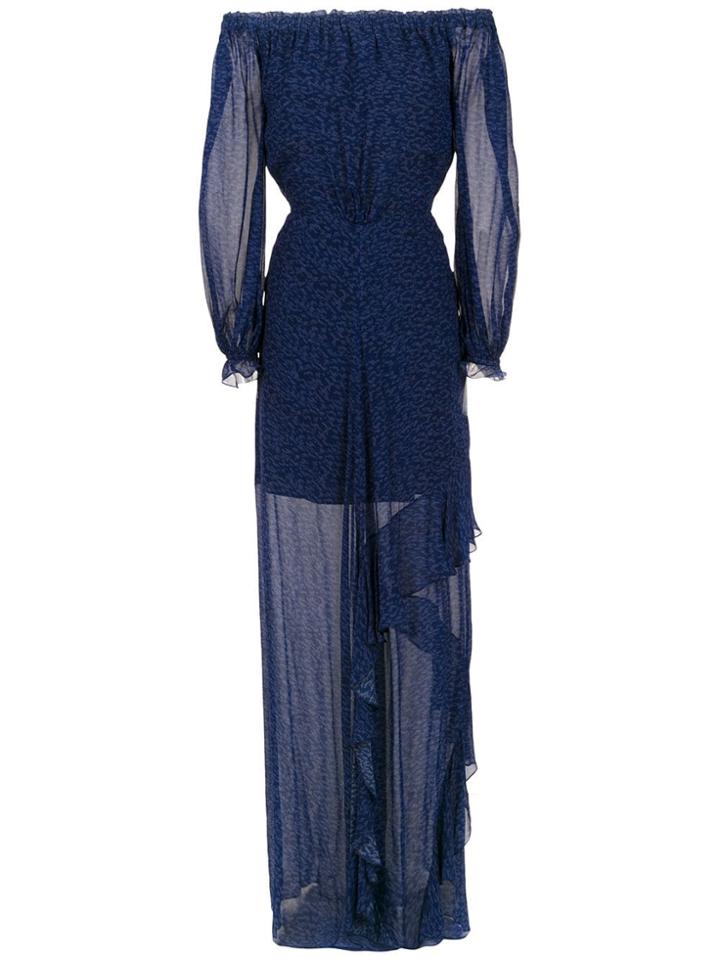 Tufi Duek Ruffled Long Dress - Blue