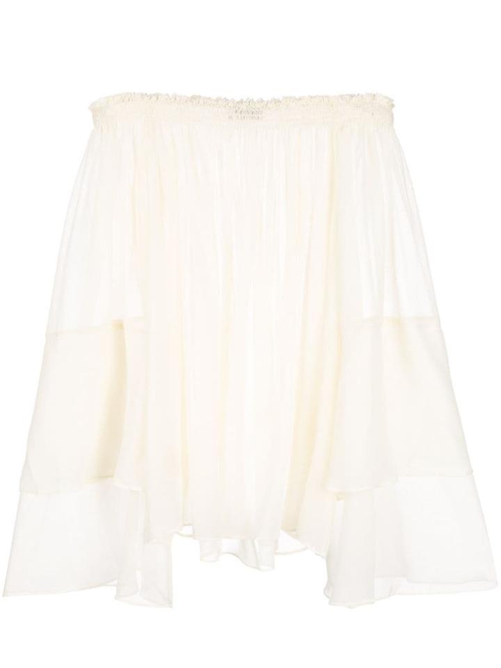 Voz Cascade Blouse - White