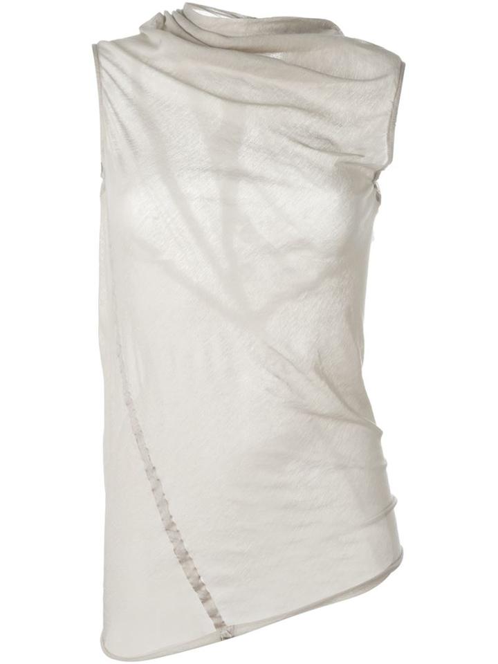 Rick Owens Draped Top, Women's, Size: 44, Nude/neutrals, Cotton