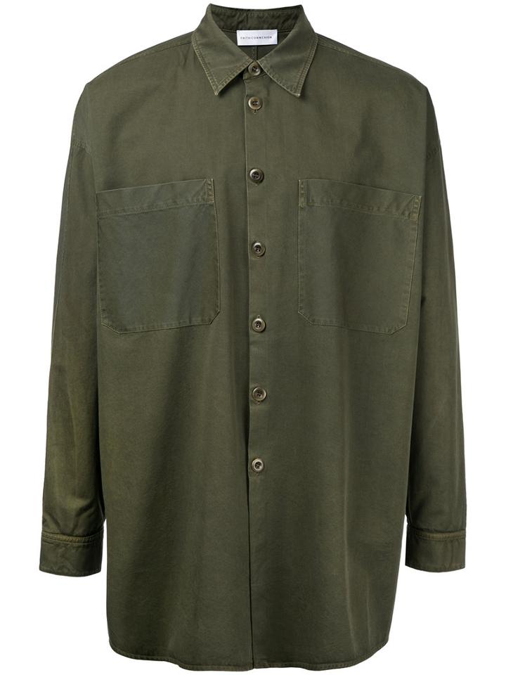 Faith Connexion - Chest Pocket Overshirt - Men - Cotton - M, Green, Cotton