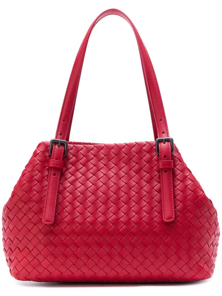 Bottega Veneta China Red Intrecciato Nappa Tote