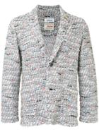 Coohem Tweed Embroidered Blazer - Grey