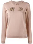 No21 - Embellished Top - Women - Cotton/glass/brass/silk - 42, Brown, Cotton/glass/brass/silk