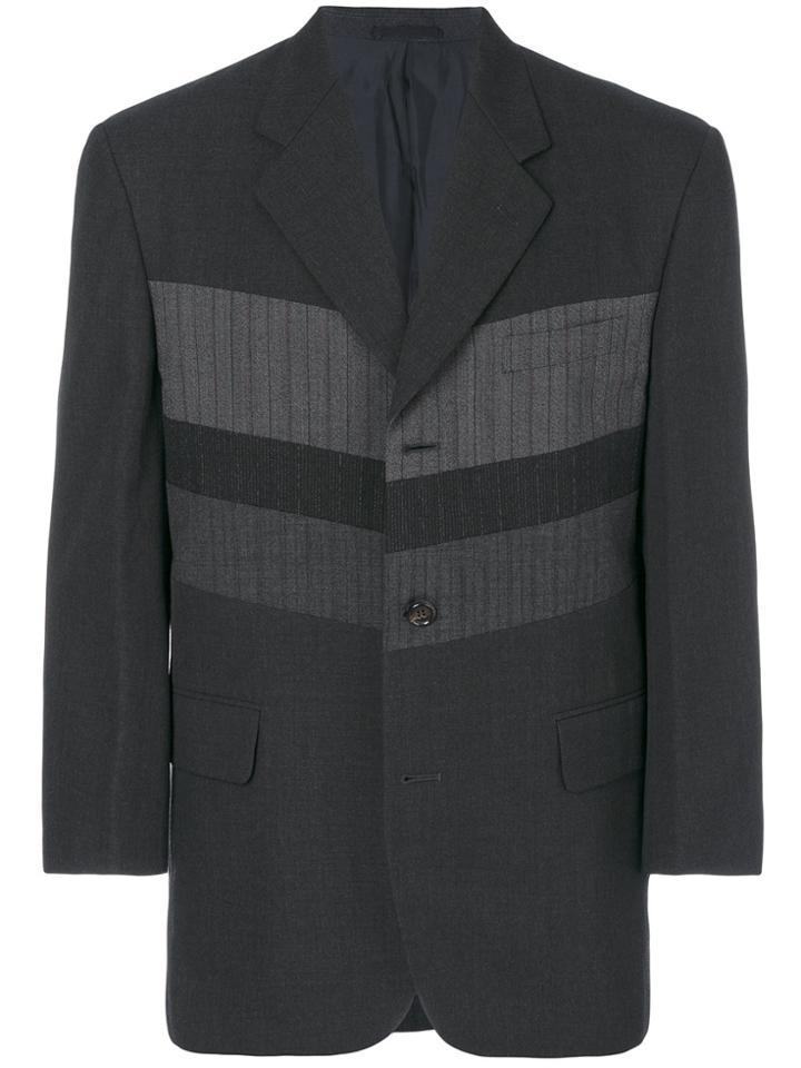 Comme Des Garçons Vintage Colour-block Blazer - Grey