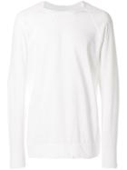 Laneus Round Neck Sweatshirt - White