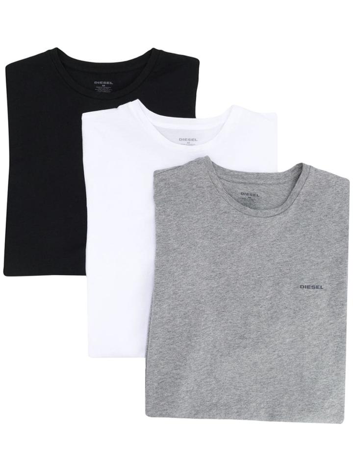 Diesel Three-pack Logo T-shirt - White