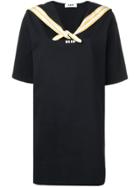 Msgm Short Sailor Dress - Black