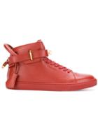 Buscemi Buckled Hi-top Sneakers - Red