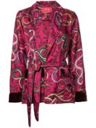 F.r.s For Restless Sleepers Snake Print Wrap Jacket - Pink