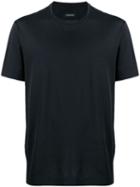 Z Zegna Plain Round-neck T-shirt - Blue