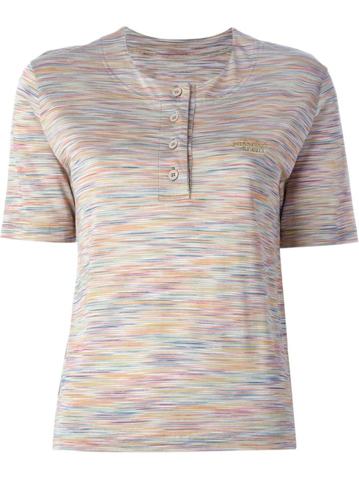 Missoni Vintage Striped Logo Polo Shirt - Multicolour