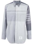 Thom Browne Plain Shirt, Men's, Size: 3, Grey, Cotton