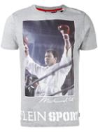Plein Sport Print Front T-shirt, Men's, Size: Small, Grey, Cotton